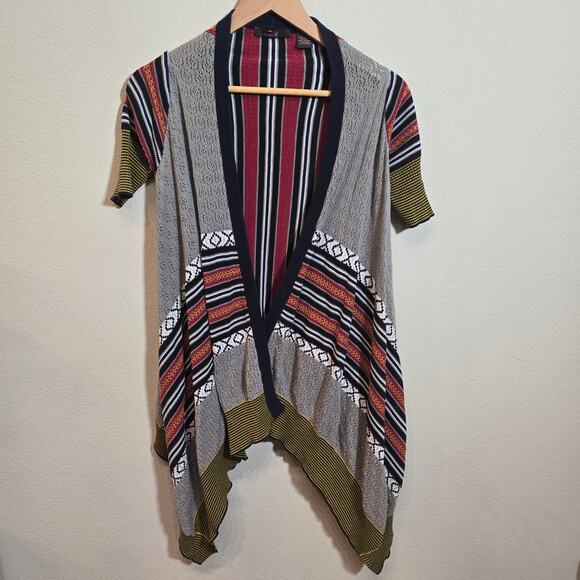 Heather B 100% cotton 90s style short sleeve cardigan size petite med - Picture 1 of 4